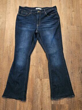 Levi Strauss Signature Gold Mid Rise Bootcut Jeans Women's 14M Dark Wash